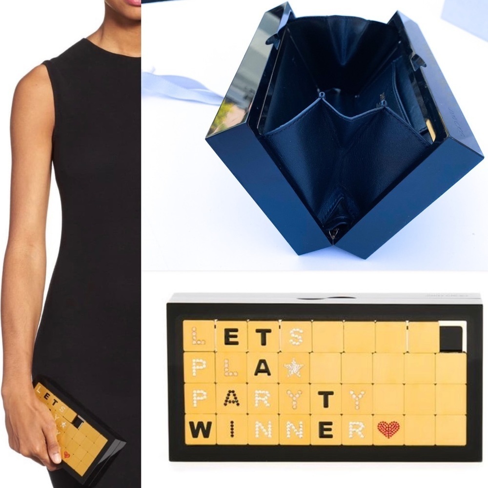 Limited Edition Jimmy Choo Let’s Play Party Winner Scrabble Game Clutch